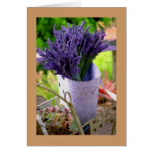 Hawaii Lavender Flowers, Blank Inside Greeting Card