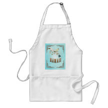 Hawaii Map With Lovely Birds Aprons