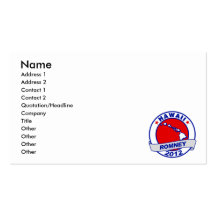 Hawaii Mitt Romney Business Card Template