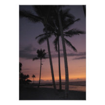 Hawaii Palm Tree Party small-size invitation