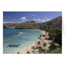 Hawaii paradisiac beach Card