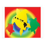 Hawaii Reggae Turtles Postcard