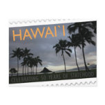 Hawaii statehood 50th anniversary postcard island