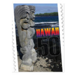 Hawaii statehood 50th anniversary postcard island