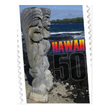 Hawaii statehood 50th anniversary postcard island