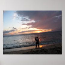 Hawaii Sunset and Two Honeymooners Print