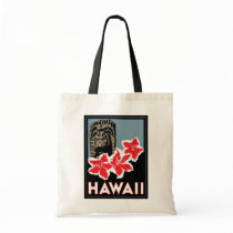 hawaii united states usa art deco retro travel canvas bag