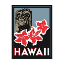 hawaii united states usa art deco retro travel post card
