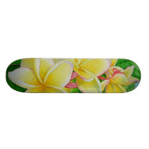 Hawaiian Aloha Plumeria Skate Deck