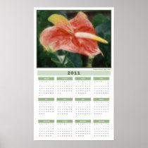 Hawaiian Anthurium 2011 Calendar Poster