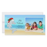 Hawaiian Christmas Dolphin Christmas Photo Card.