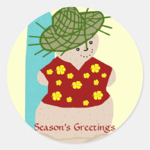 Hawaiian Christmas Sandman stickers