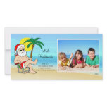 Hawaiian Christmas Santa Christmas Photo Card.
