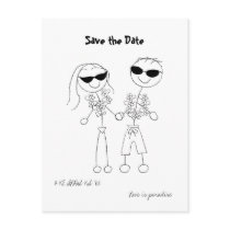 Hawaiian Destination Wedding Save the Date Post Card