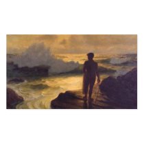 Hawaiian Fisherman, oil on canvas painting Business Card Templates