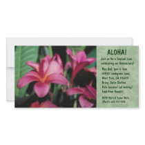 Hawaiian Floral Luau Invitations