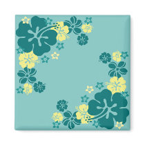 Hawaiian Flowers Magnets magnets