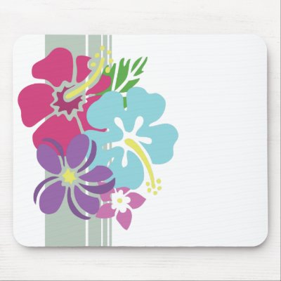 Hawaiian Flowers Mousepad by LifeEmbellished