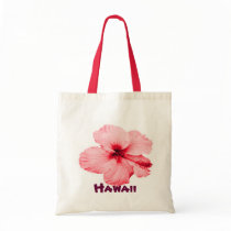 Hawaiian Hibiscus flower tote bag