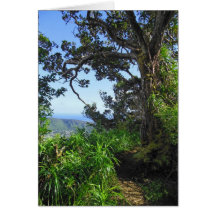Hawaiian Hiking Trail Greeting Card