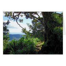 Hawaiian Hiking Trail Greeting Cards