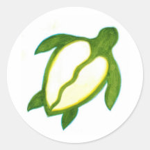 Hawaiian Honu Round Stickers