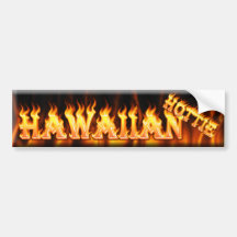 hawaiian hottie bumper sticker