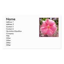 Hawaiian Hybrid Hibiscus Business Card Template