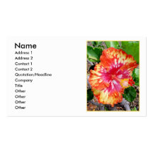 Hawaiian Hybrid Hibiscus Business Card Template