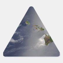 Hawaiian Islands Satellite View Stickers