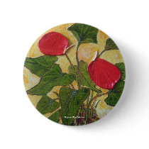 Hawaiian Lava Plant (Anthurium) Pinback Buttons