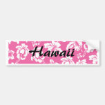 Hawaiian Pink Flower Bumper Stickers