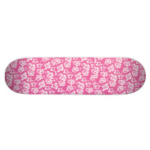 Hawaiian Pink Flower Skate Decks
