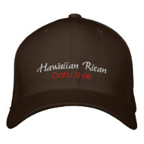 Hawaiian Rican, Oahu Style Hat Embroidered Hat