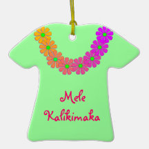 Hawaiian Shirt Ornament Keepsake Mele Kalikimaka
