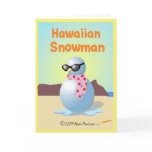 Hawaiian Snowman Christmas/Holiday Card