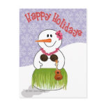 Hawaiian SnowWoman Postcard
