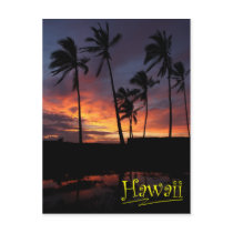 Hawaiian Sunset at Place of Refuge Post Cards