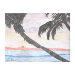 Hawaiian Sunset by Julia Hanna Stretched Canvas Print