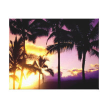Hawaiian Sunset Gallery Wrap Canvas