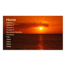 Hawaiian Sunset - Orange Business . Business Card Template