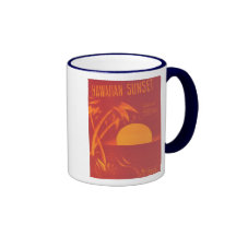 Hawaiian Sunset Vintage Songbook Cover Coffee Mugs