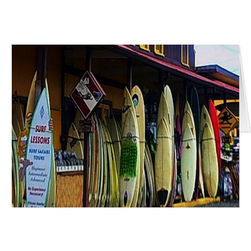 Hawaiian Surfers Card