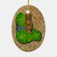 Hawaiian Tiki Lauhala Ornament