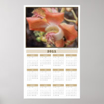 Hawaiian Tropical Flower 2011 Calendar Poster