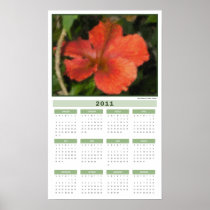 Hawaiian Tropical Hibiscus 2011 Calendar Poster