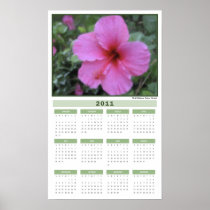 Hawaiian Tropical Hibiscus 2011 Calendar Poster