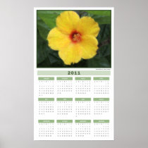 Hawaiian Tropical Hibiscus 2011 Calendar Poster