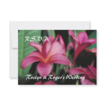 Hawaiian Tropical Plumeria RSVP Cards