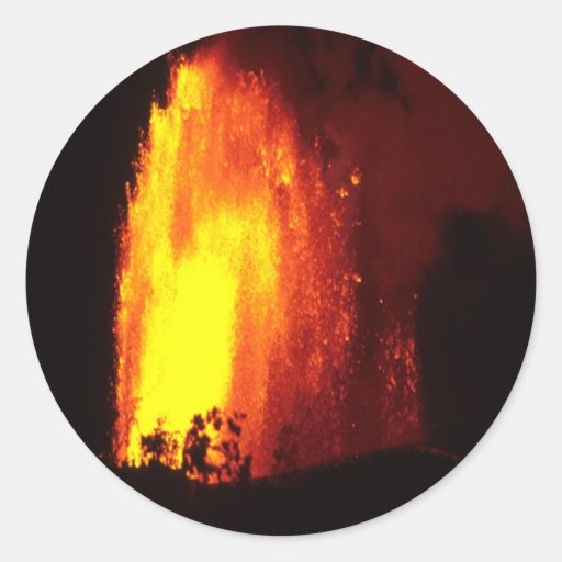 Hawaiian Volcano Lava Sticker